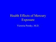 Health Effects of Exposure to Methyl Mercury - The Environmental ...