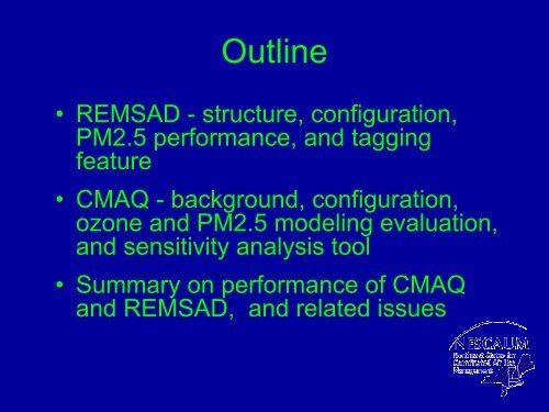 REMSAD & CMAQ Performance Evaluation and ... - MARAMA