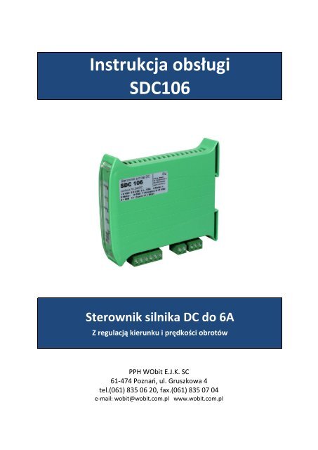 Instrukcja obsÅugi SDC106