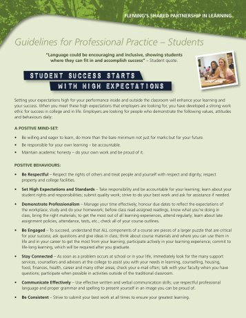 Guidelines for Professional Practice â Students - Fleming College