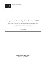 Streszczenie, spis treÃ…Â›ci, tabel i rysunkÃƒÂ³w - IPPC - Ministerstwo ...