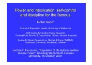Power and intoxication: self-control and discipline for the famous