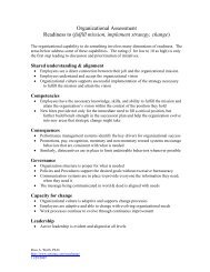 Organizational Assessment Readiness to (fulfill mission ... - enTarga