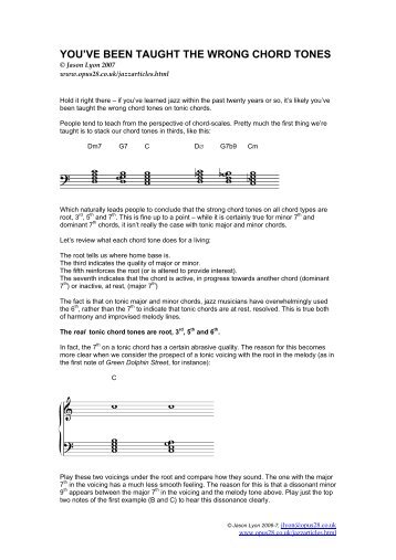 YOU'VE BEEN TAUGHT THE WRONG CHORD TONES - Phill Fest