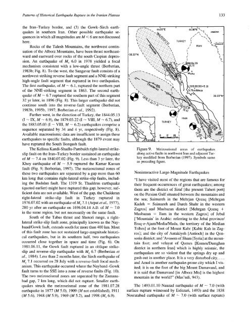 Patterns of Historical Earthquake Rupture in the Iranian Plateau