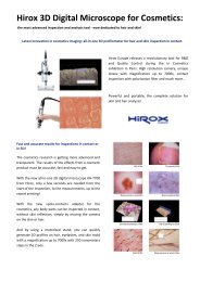 Hirox 3D Digital Microscope for Cosmetics: - Hirox Europe