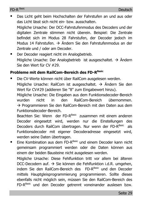 RailCom-Sender und Funktionsdecoder DCC- und Motorola-Format ...