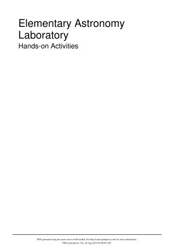 Lab activities book in pdf format - Physics and Astronomy at the ...