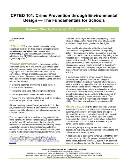 CPTED 101: Crime Prevention through Environmental Design ...