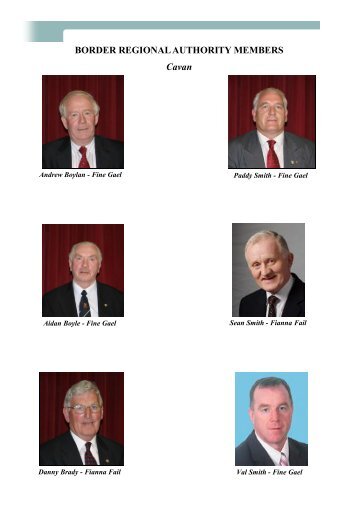 Councillors By County - Photos 2010 Final - Border Regional Authority