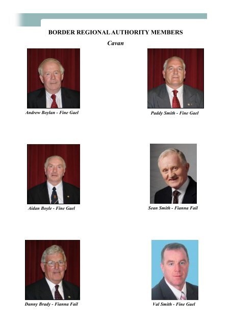 Councillors By County - Photos 2010 Final - Border Regional Authority