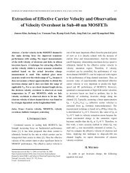 Extraction of Effective Carrier Velocity and Observation of ... - JSTS