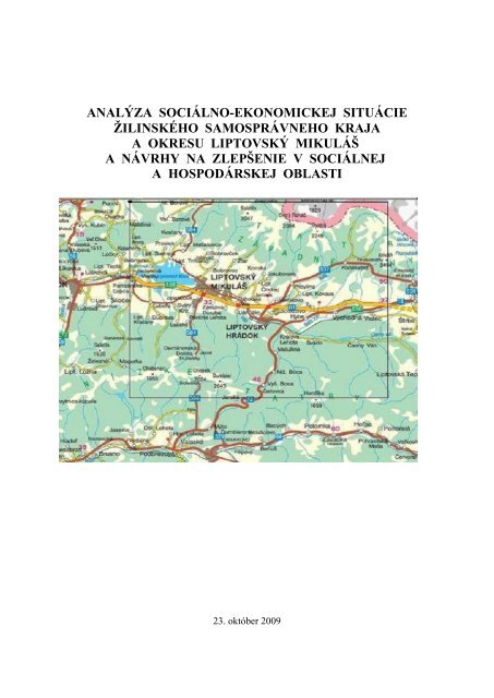 2. swot analÃ½za Å¾ilinskÃ©ho samosprÃ¡vneho kraja