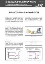 Analysis of Polyethylene Terephthalate by TG-FTIR - Shimadzu