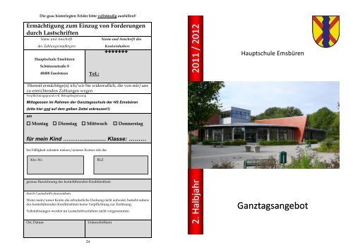 Programm Hauptschule Emsburen