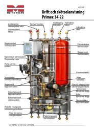 Drift och skÃ¶tselanvisning Primex 34-22 - Metro Therm AB