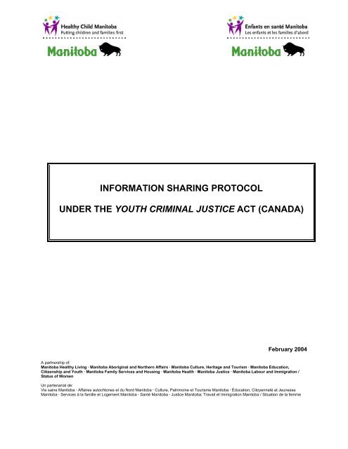 information sharing protocol under the youth criminal justice act