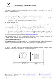 FENCING OF NEW SWIMMING POOLS - Wollongong City Council