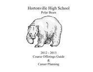 Course Description Book - Hortonville Area School District