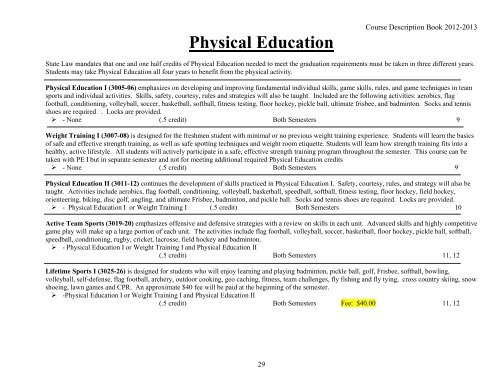 Course Description Book - Hortonville Area School District