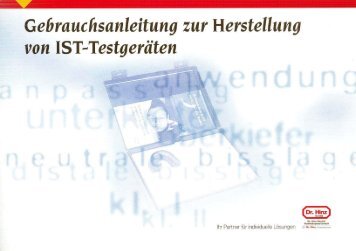 Gebrauchsanweisung IST-Testgerät n. Prof. Hinz - dr. hinz