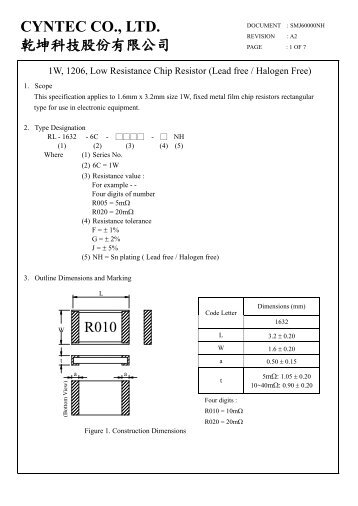 RL-1632-6C - Cyntec