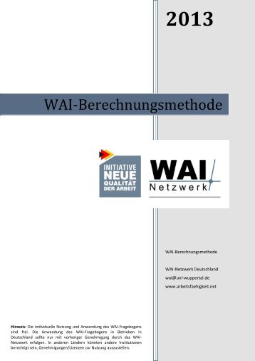 WAI-Berechnungsmethode