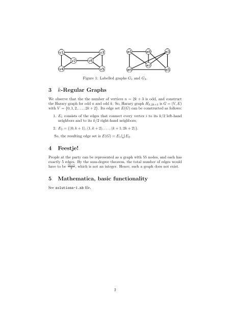 Solutions for Homework 1 Graph Theory and Complex Networks ...