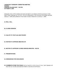 Sample Format - Zone & Pla copy - Township of Lakewood