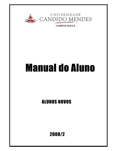 Manual do Aluno - Universidade Candido Mendes :: Diploma de ...