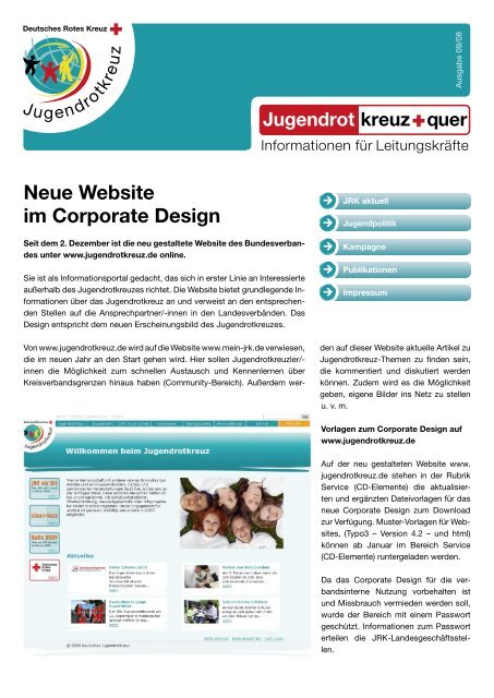 Neue Website im Corporate Design - Mein-JRK.de