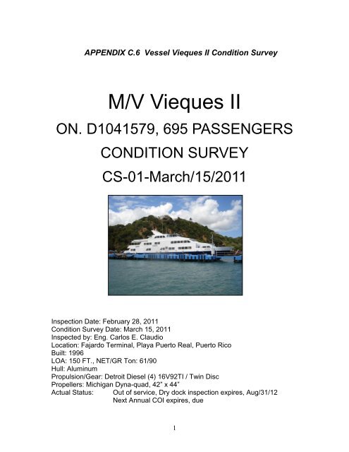 M/V Vieques II - DTOP