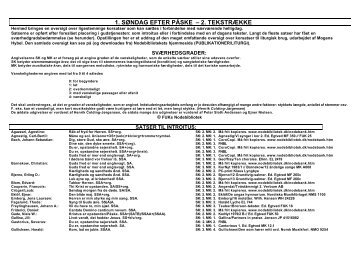 1. SÃNDAG EFTER PÃSKE â 2. TEKSTRÃKKE - nodebibliotek.dk
