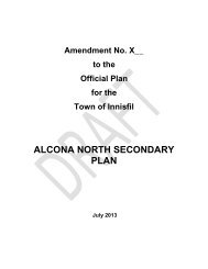 Draft Secondary Plan Policies - Town of Innisfil