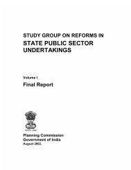 State Public Sector Undertakings - of Planning Commission