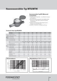 HauswasserzÃ¤hler Typ MTK/MTW - Rossweiner