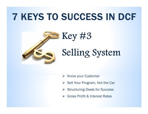 7 KEYS TO SUCCESS - DealersEdge