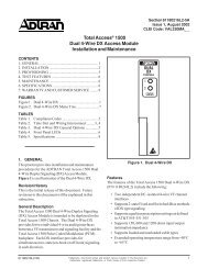 Total Access® 1500 Dual 4-Wire DX Access Module Installation and ...