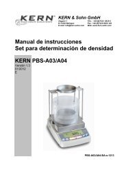 Manual de instrucciones Set para determinación de densidad KERN ...