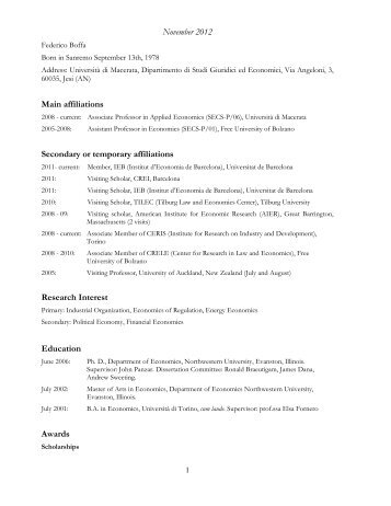 CV - Institut d'Economia de Barcelona - Universitat de Barcelona