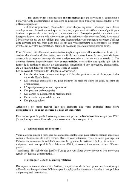 Conseils CR Observation - Melissa - ENS Cachan