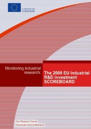 The 2009 EU Industrial R&D Investment Scoreboard - IRI - Europa