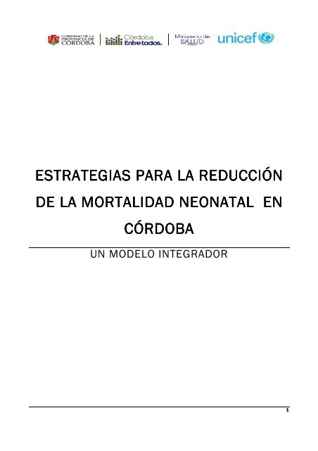 Estrategias para la reducciÃ³n de la mortalidad neonatal en CÃ³rdoba ...