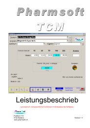 Leistungsbeschrieb PharmSoft TCM Basismodul: