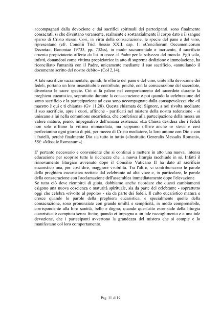 LETTERA DOMINICAE CENAE DEL PAPA GIOVANNI PAOLO II A ...