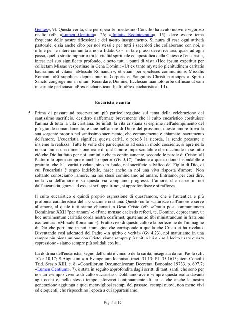 LETTERA DOMINICAE CENAE DEL PAPA GIOVANNI PAOLO II A ...