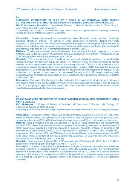 Programme final et Recueil des résumés - Centre de recherche ...