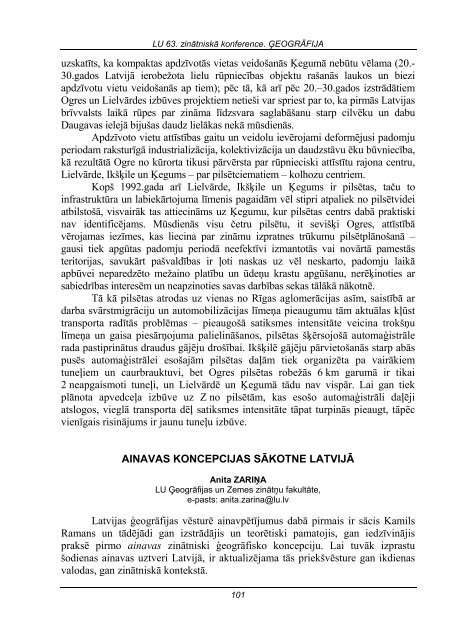 Latvijas UniversitÄtes 63. konferences LU Ä¢eogrÄfijas un Zemes ...