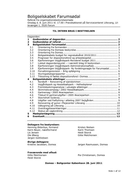 2000 OrgmÃ¸de referat 08-06-2011 - Domea