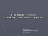 Echo Doppler et syndrome de la traversÃ©e cervico-thoraco-brachiale